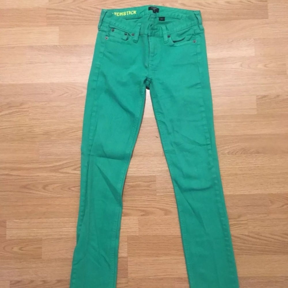 J Crew Matchstick Size 25 Skinny Green Pants